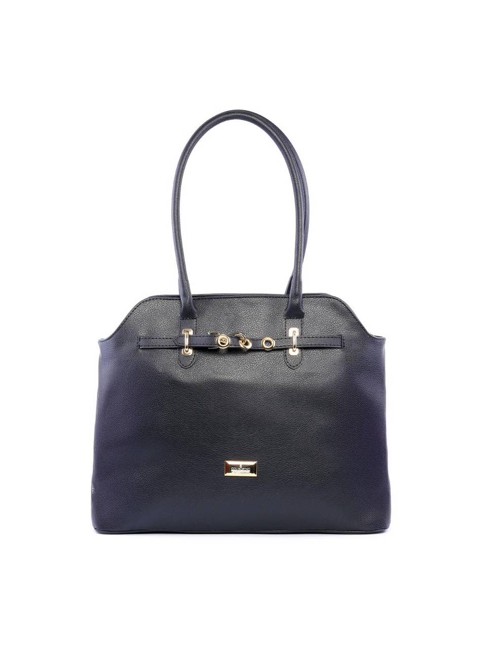 Bolsa com Detalhe de Cinto e Ilhós Frontal - Preta BSI-6187 - PR