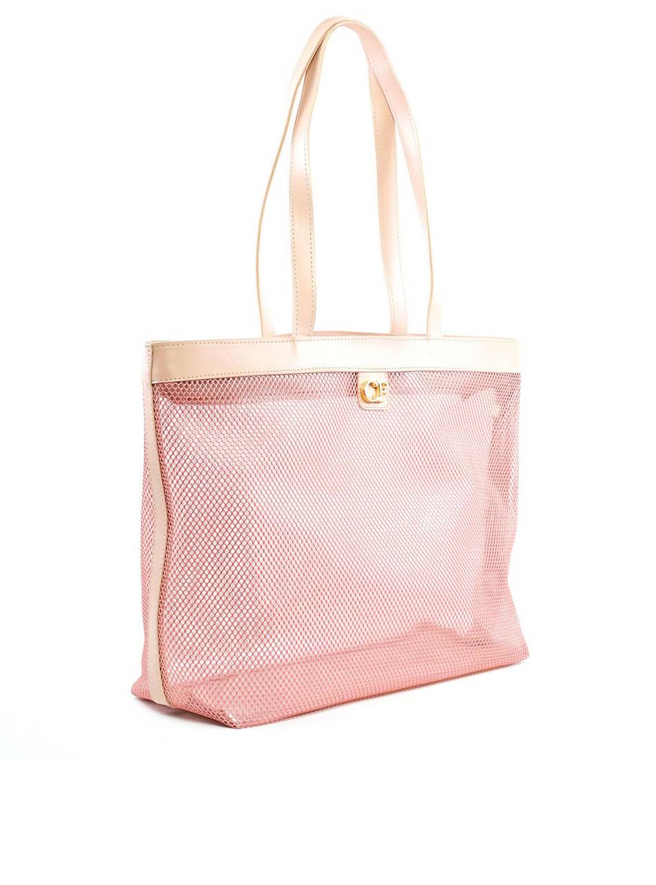 Bolsa Shopper Transparente com Tela - Nude BSI-6303 - NU