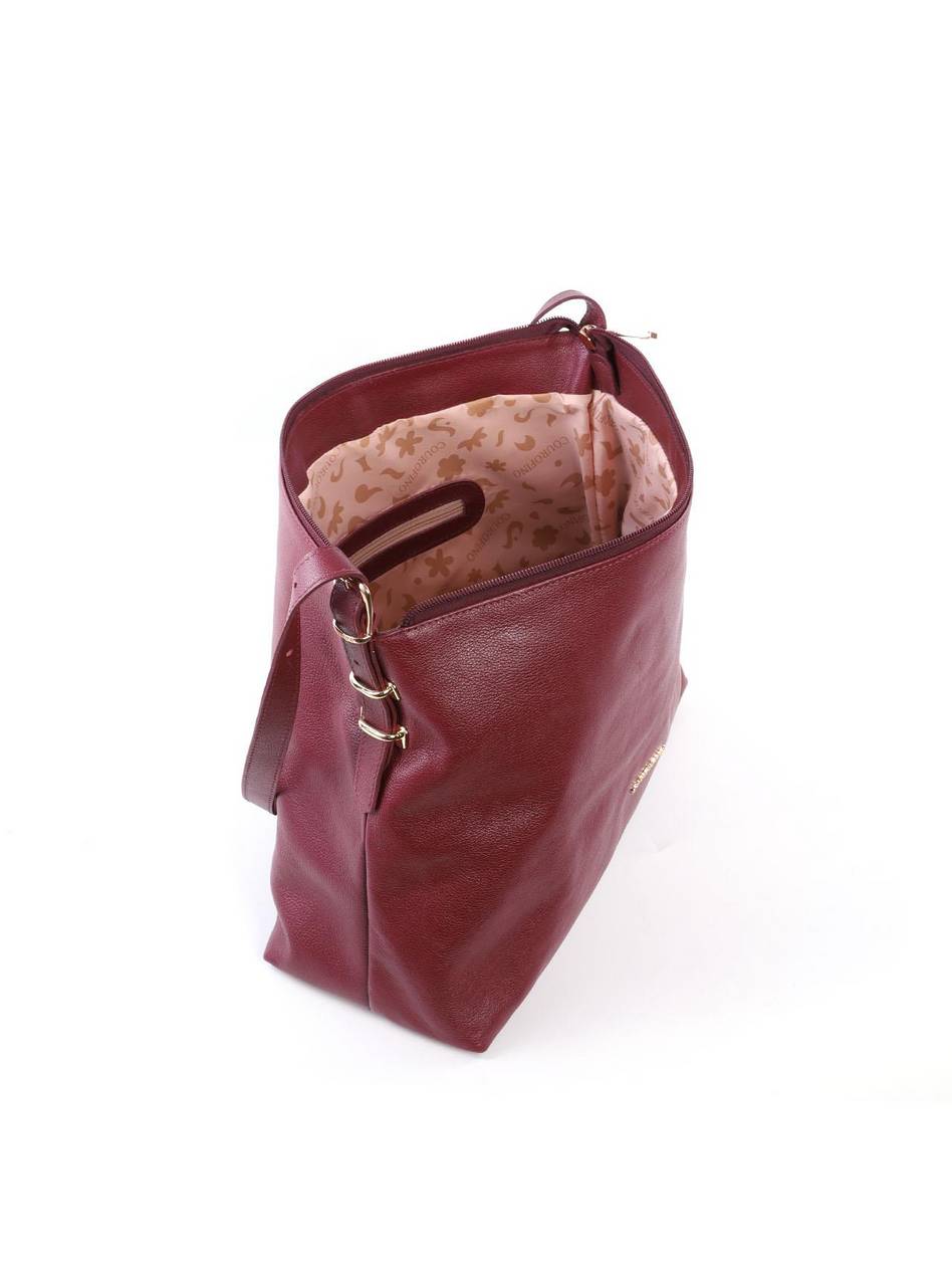 Bolsa Hobo Tiracolo com Passadores - Vinho BSI-5939 - VI
