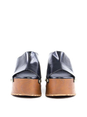 Tamanco Plataforma com Tachas Laterais - Preto BSI-11858 - PR