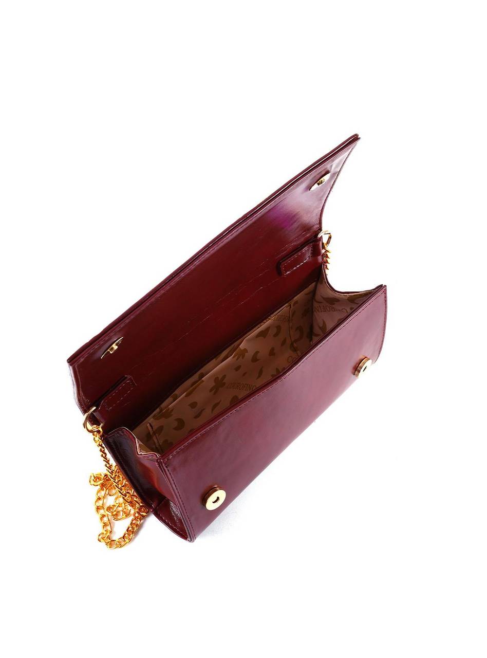 Bolsa Clutch com Pedraria - Vinho BSI-6364 - VI