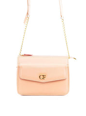 Bolsa Tote Transversal com Corrente - Nude BSI-6276 - NU