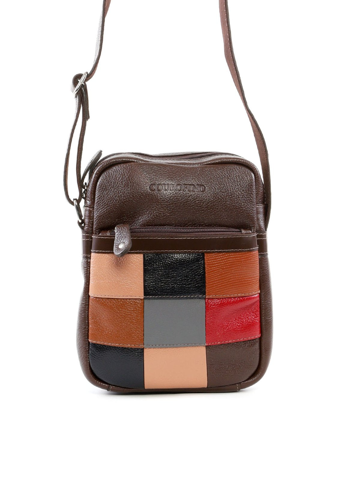 Bolsa Tiracolo com Detalhe Frontal de Retalhos BSI-6514 - CA