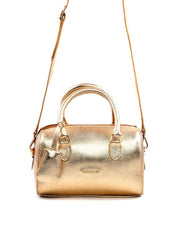 Bolsa Baú com Alça Dupla e Charm - Ouro BSI-6059 - AU
