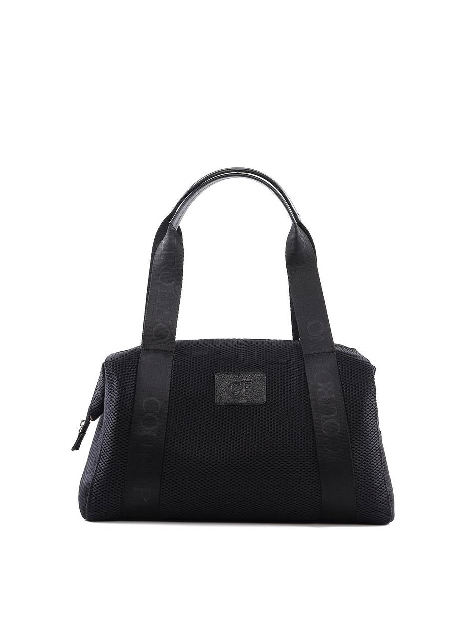Bolsa Baú em Tela com Fita na Alça - Preta BSI-6400 - PR