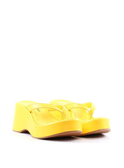 Tamanco Plataforma de Dedo com Tiras - Amarela SDI-12072 - AM