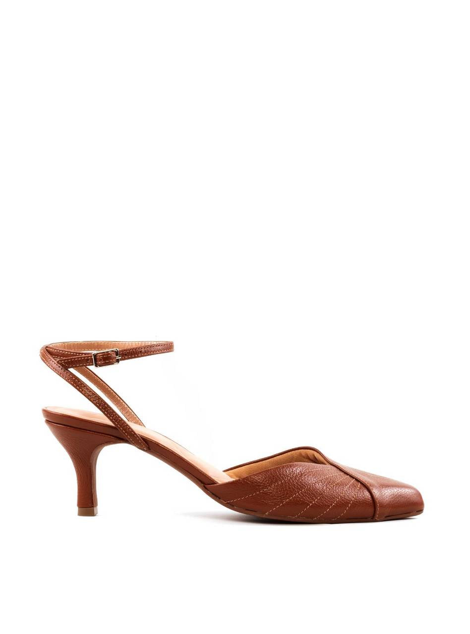 Scarpin Slingback Salto Médio Costuras Aparentes - Castor SDI-12055 - CS