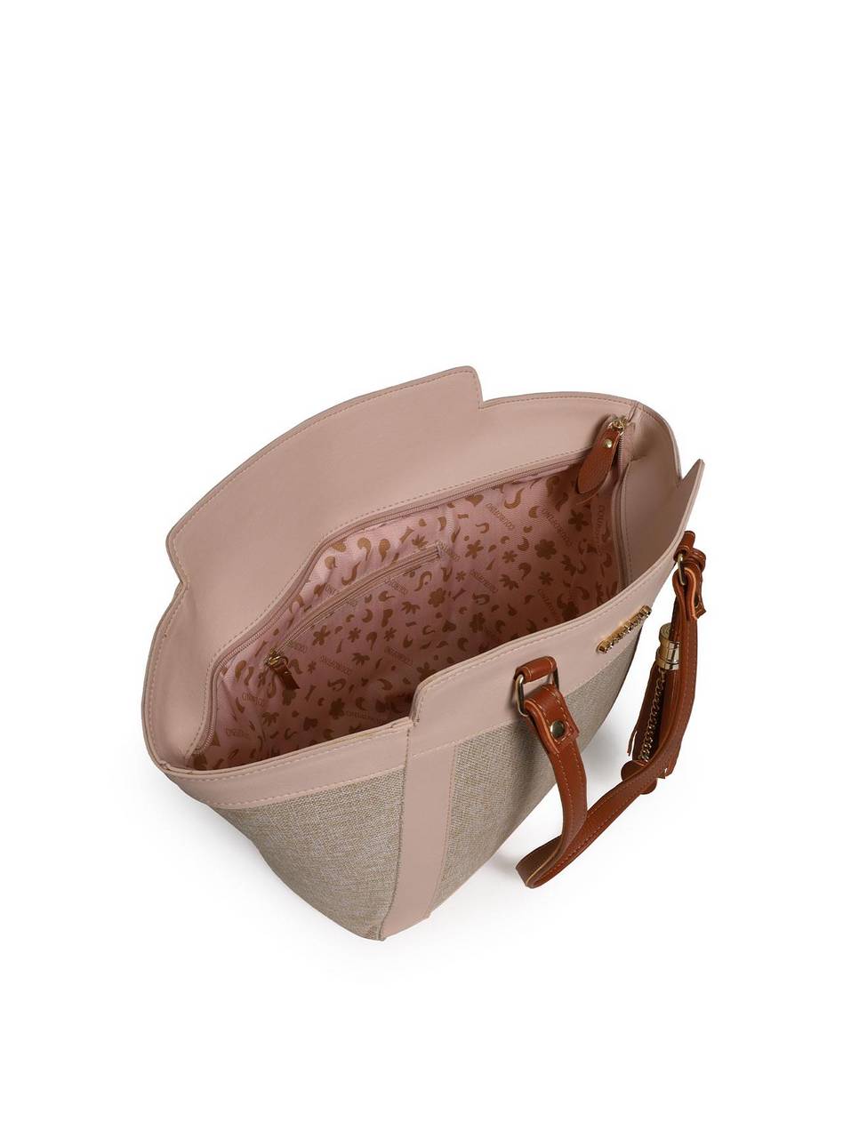 Bolsa Tote Grande Tiracolo Detalhe Barbicacho Rosa BSI-5973 - RS