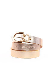 Cinto Feminino Couro Fivela Triangular Ouro CTI-938 - AU