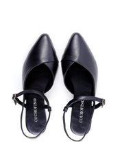 Sapatilha Slingback de Bico Fino - Preta SDI-12133 - PR