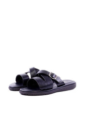 Chinelão Masculino em Couro com Tiras Cruzadas - Preta SDI-11975 - PR