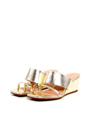 Tamanco Anabela com Enfeite no Dedo - Ouro SDI-11959 - AU