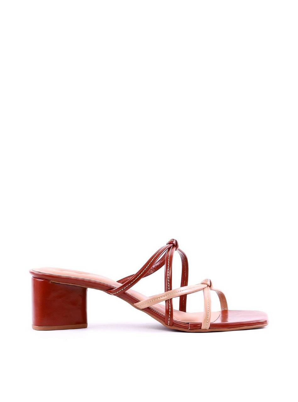 Tamanco de Salto Bloco com Tiras Finas - Castor SDI-12021 - CS