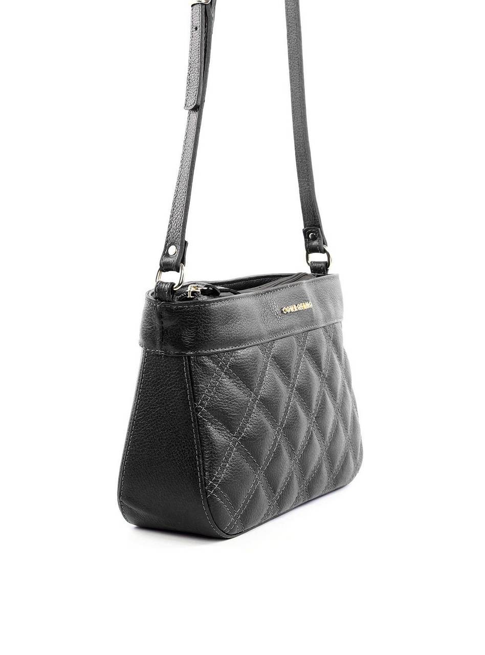 Bolsa Tote com Detalhe de Matelassê Frontal - Preta BSI-6182 - PR