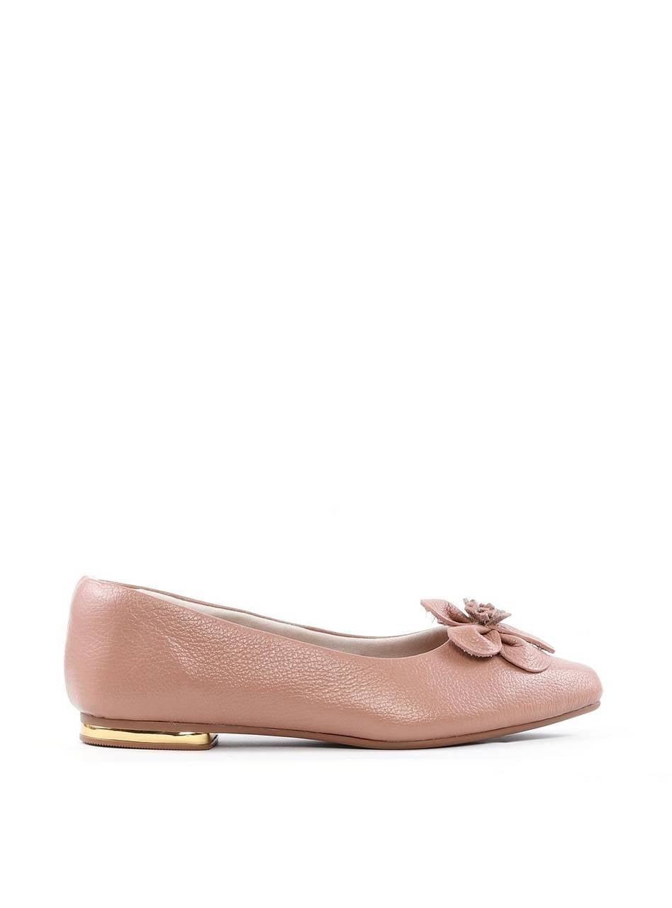 Sapatilha Bico Fino Enfeite Flor - Nude SDI-12054 - NU