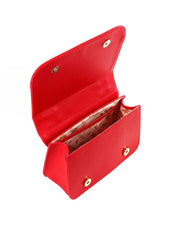 Bolsa Satchel Detalhe Tela Frontal Alça Nó - Vermelha BSI-6378 - VE