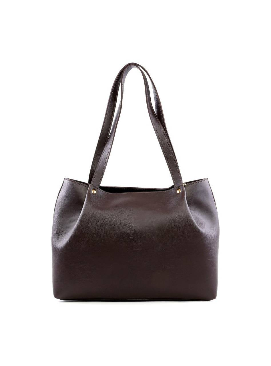 Bolsa Tote com Detalhe Drapeado - Cacau BSI-6241 - CA