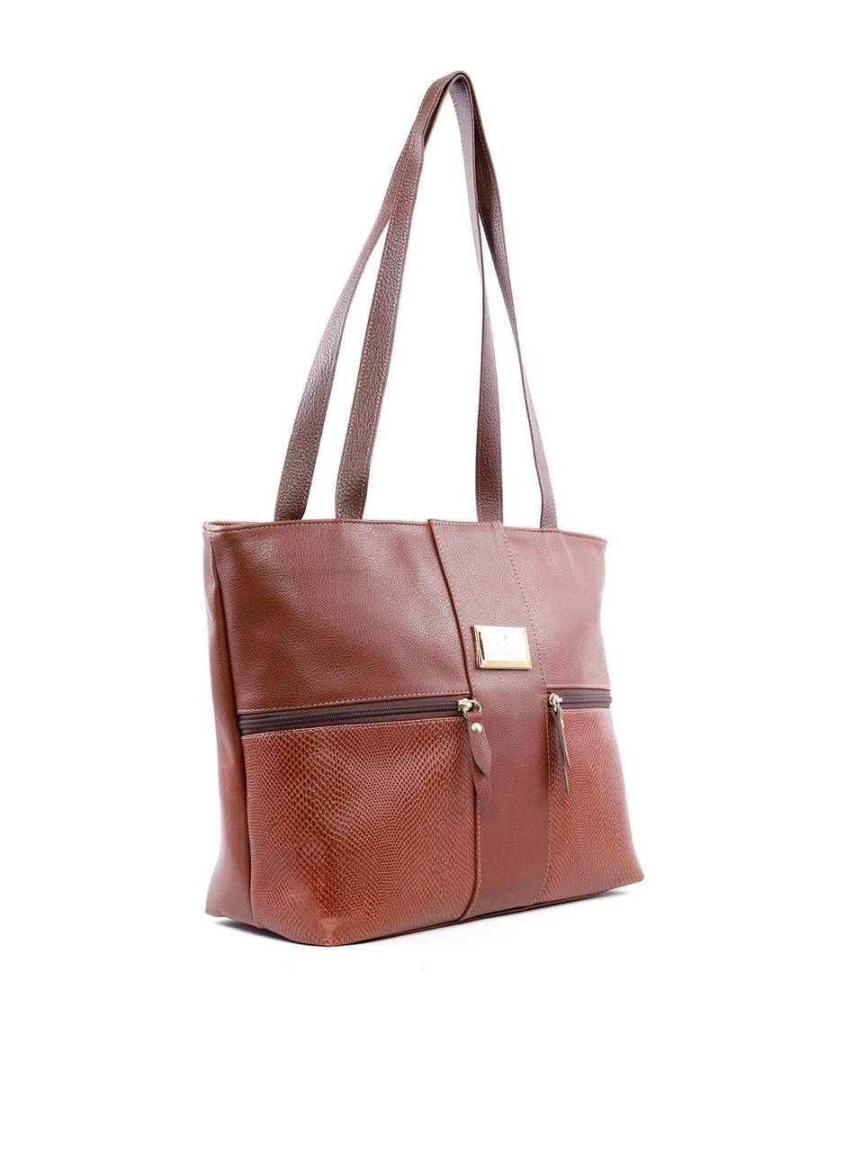 Bolsa Shopper com Dois Bolsos Frontais - Cacau BSI-6222 - CA
