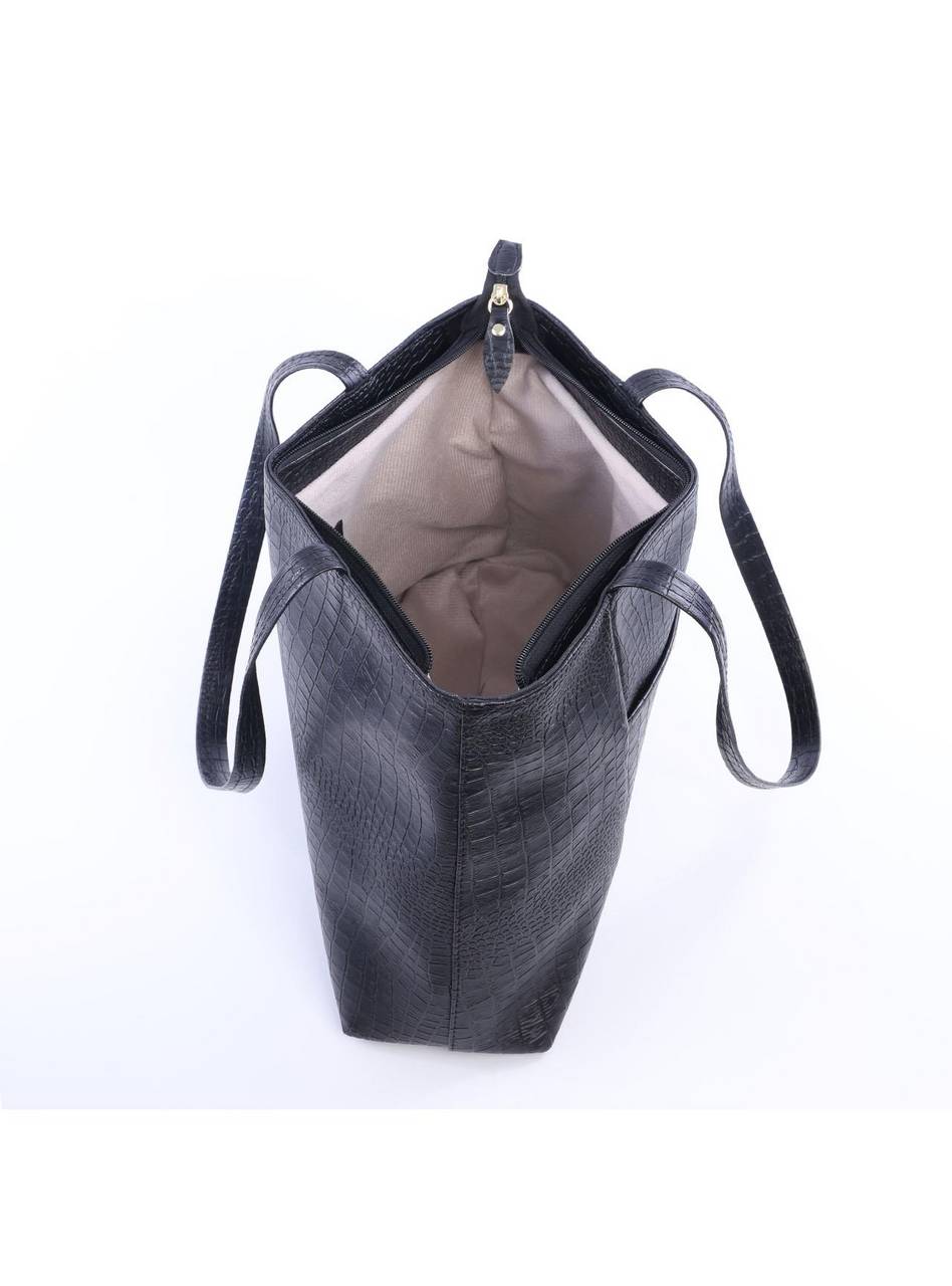 Bolsa Shopper Tiracolo com Bolso Grande Frontal - Preta BSI-6096 - PR