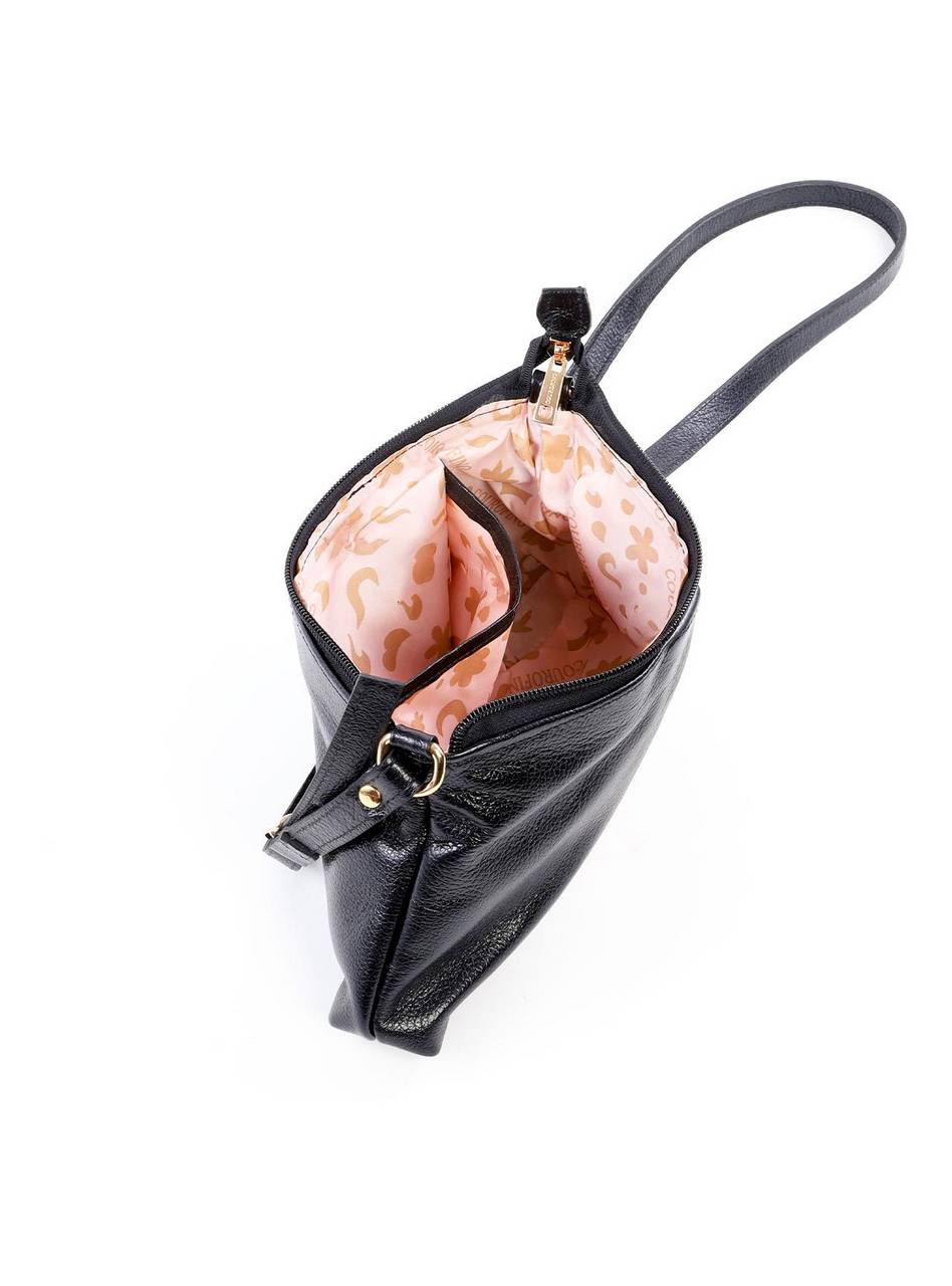 Bolsa Transversal Retangular Detalhe Drapeado - Preta BSI-6281 - PR