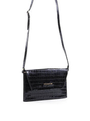 Bolsa Clutch Transversal Croco - Preta BSI-6416 - PR