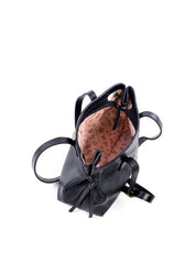 Bolsa Tote de Couro com Ilhós Laterais - Preta BSI-6223 - PR