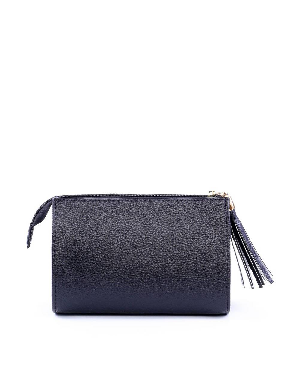 Necessaire Quadrada com Barbicacho - Preta NSI-149 - PR