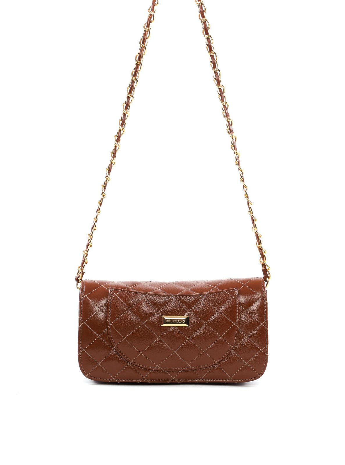 Bolsa Transversal Pequena com Matelassê em Couro BSI-6542 - CS
