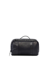 Necessaire Masculina Alça Mão Bolso Atrás Couro Preta NSI-108 - PR