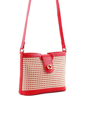 Bolsa Transversal Detalhe Tela Frontal - Vermelha BSI-6377 - VE
