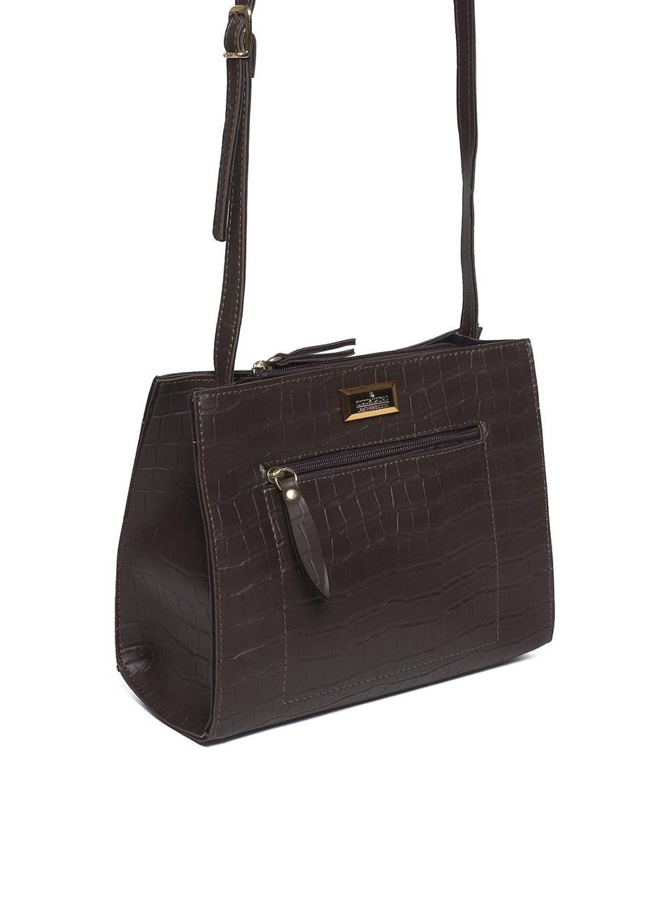 Bolsa Tote Transversal com Ziper - Cacau BSI-5052 - CA