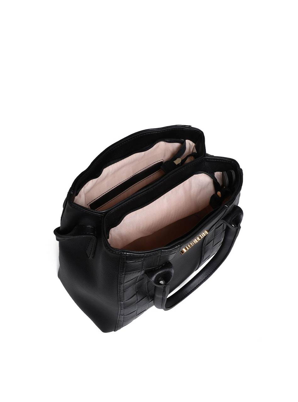 Bolsa Tote Mão Transversal Pequena Preta BSI-5766 - PR