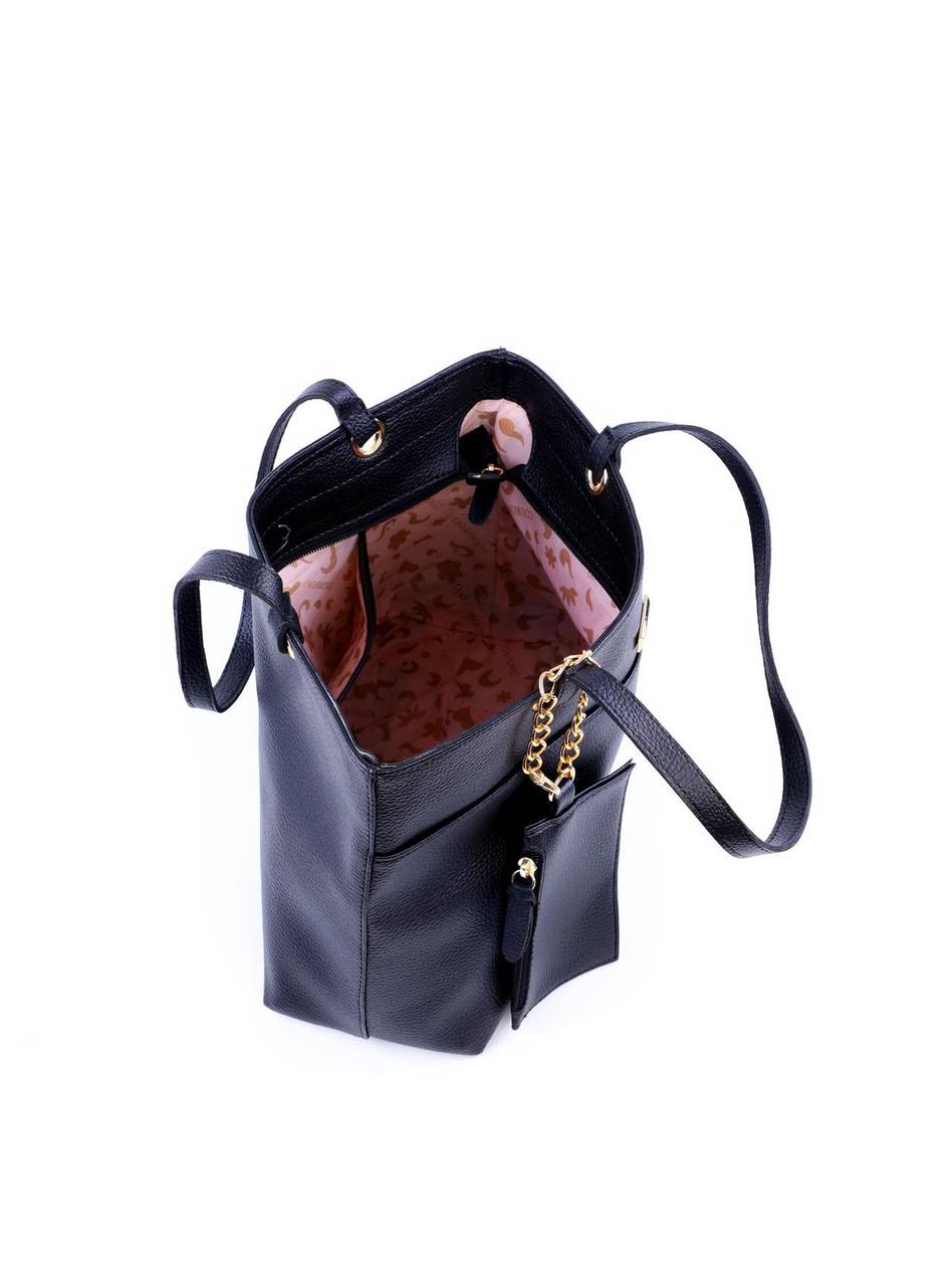 Bolsa Shopper com Bag Charm Removível - Preta BSI-6060 - PR