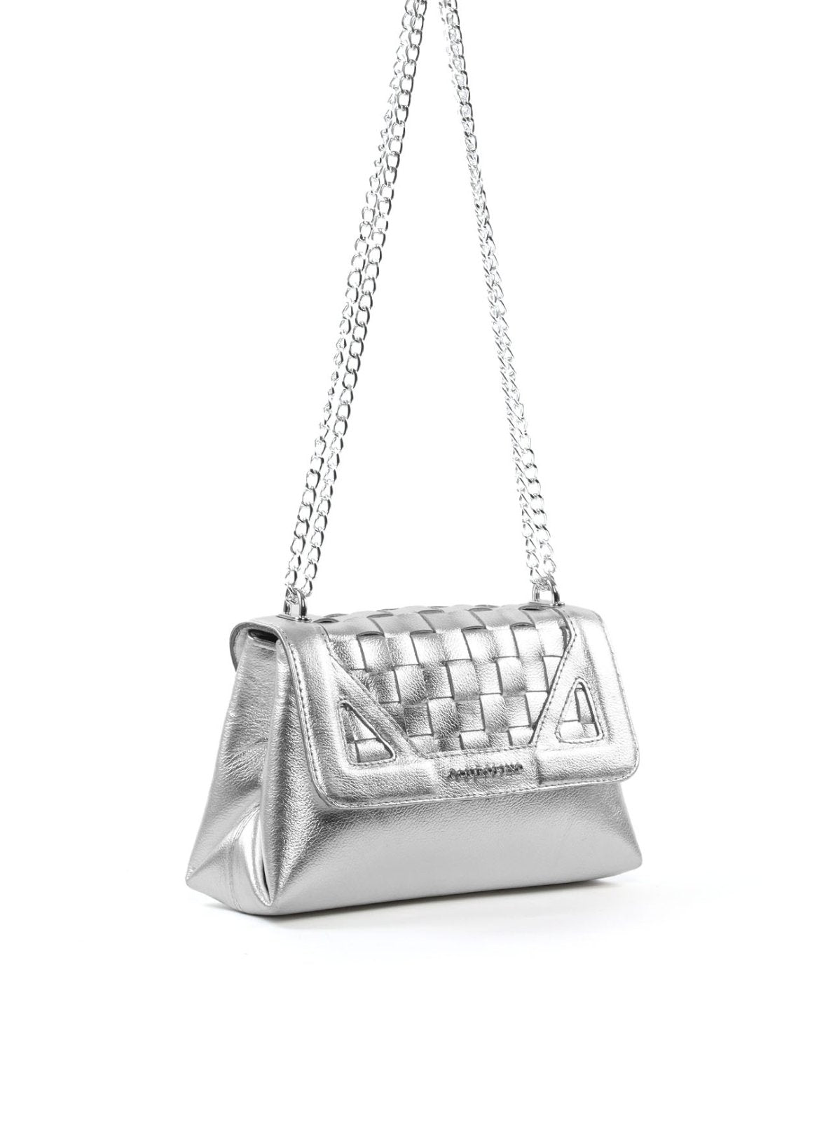 Bolsa Satchel Pequena com Recortes e Corrente BSI-6541 - PT