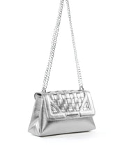 Bolsa Satchel Pequena com Recortes e Corrente BSI-6541 - PT