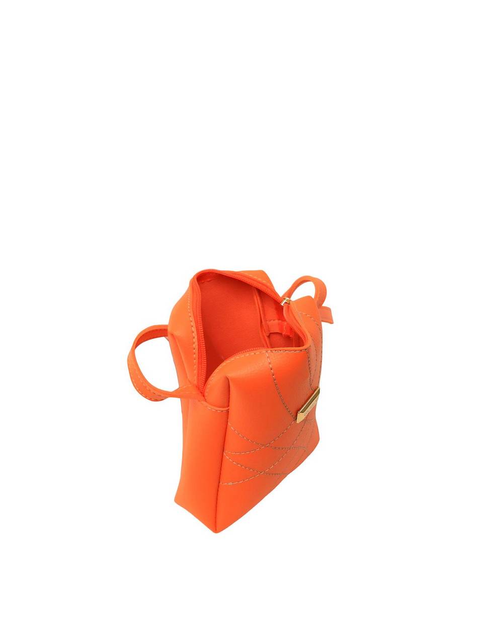 Bolsa Bag Pequena Transversal Costura Trançada Laranja BSI-5466 - LR