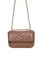 Bolsa Satchel Pequena Couro Tiracolo - Nude BSI-5970 - NU