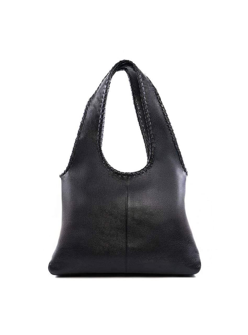 Bolsa Hobo Estilo Whipstitch - Preta BSI-6406 - PR