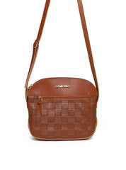 Bolsa Saddle Couro Pequena Transversal Castor BSI-5951 - CS