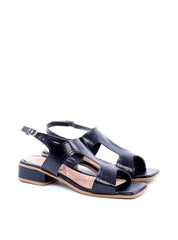 Sandália com Detalhes de Costura - Preta SDI-11790 - PR