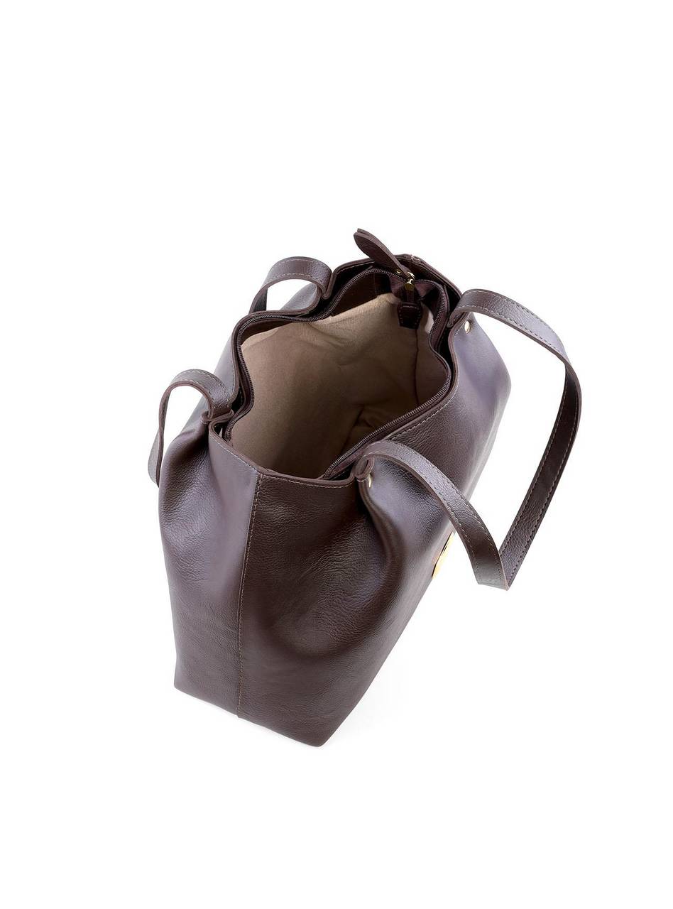 Bolsa Tote com Detalhe Drapeado - Cacau BSI-6241 - CA