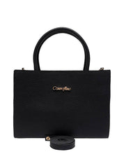 Bolsa Tote Mão Média Quadrada Preta BSI-4415 - PR