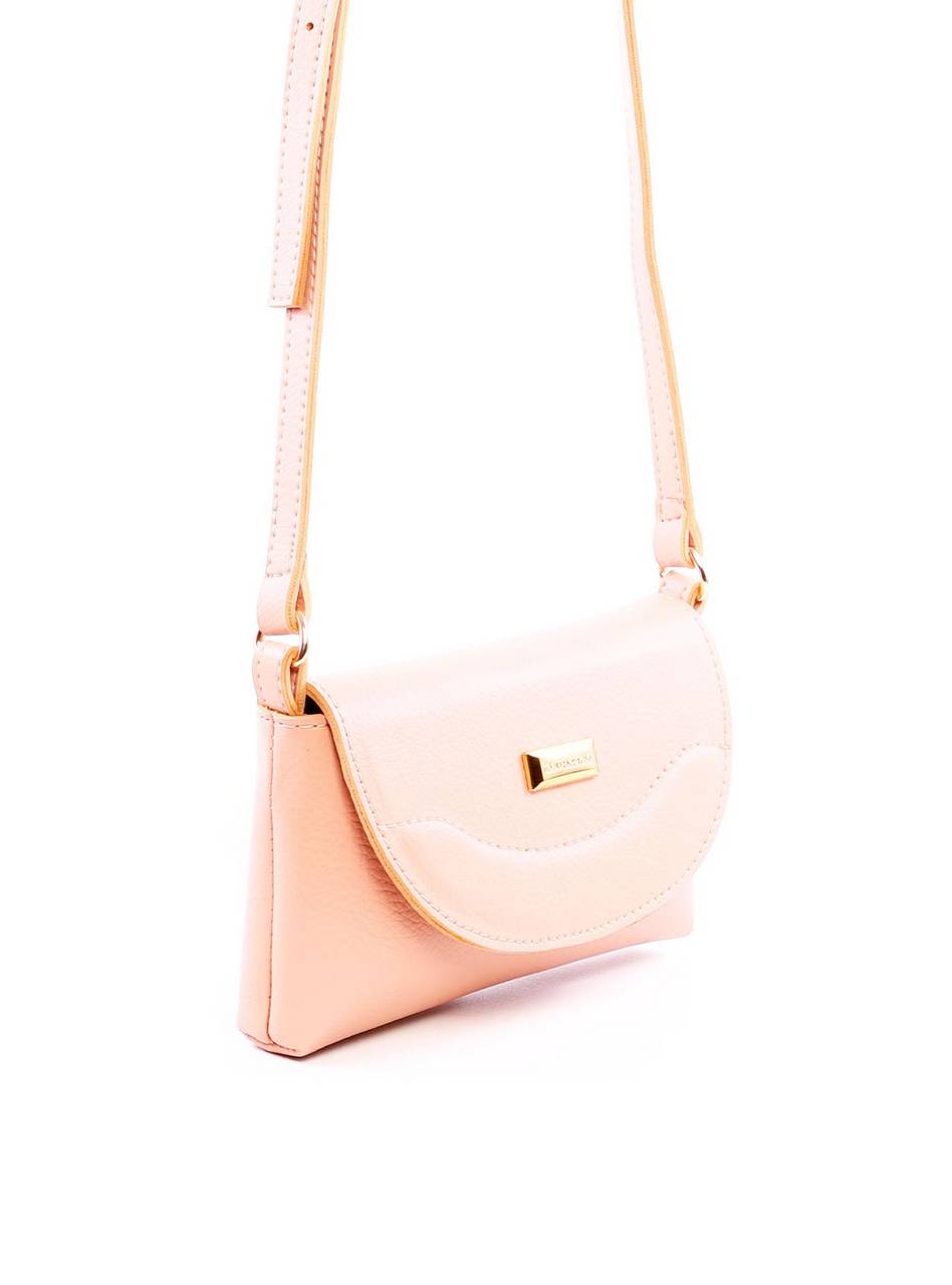 Bolsa Saddle Transversal com Fecho de Pressão - Nude BSI-5995 - NU