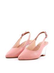 Scarpin Slingback com Salto Anabela em Acrílico - Nude SDI-12067 - NU