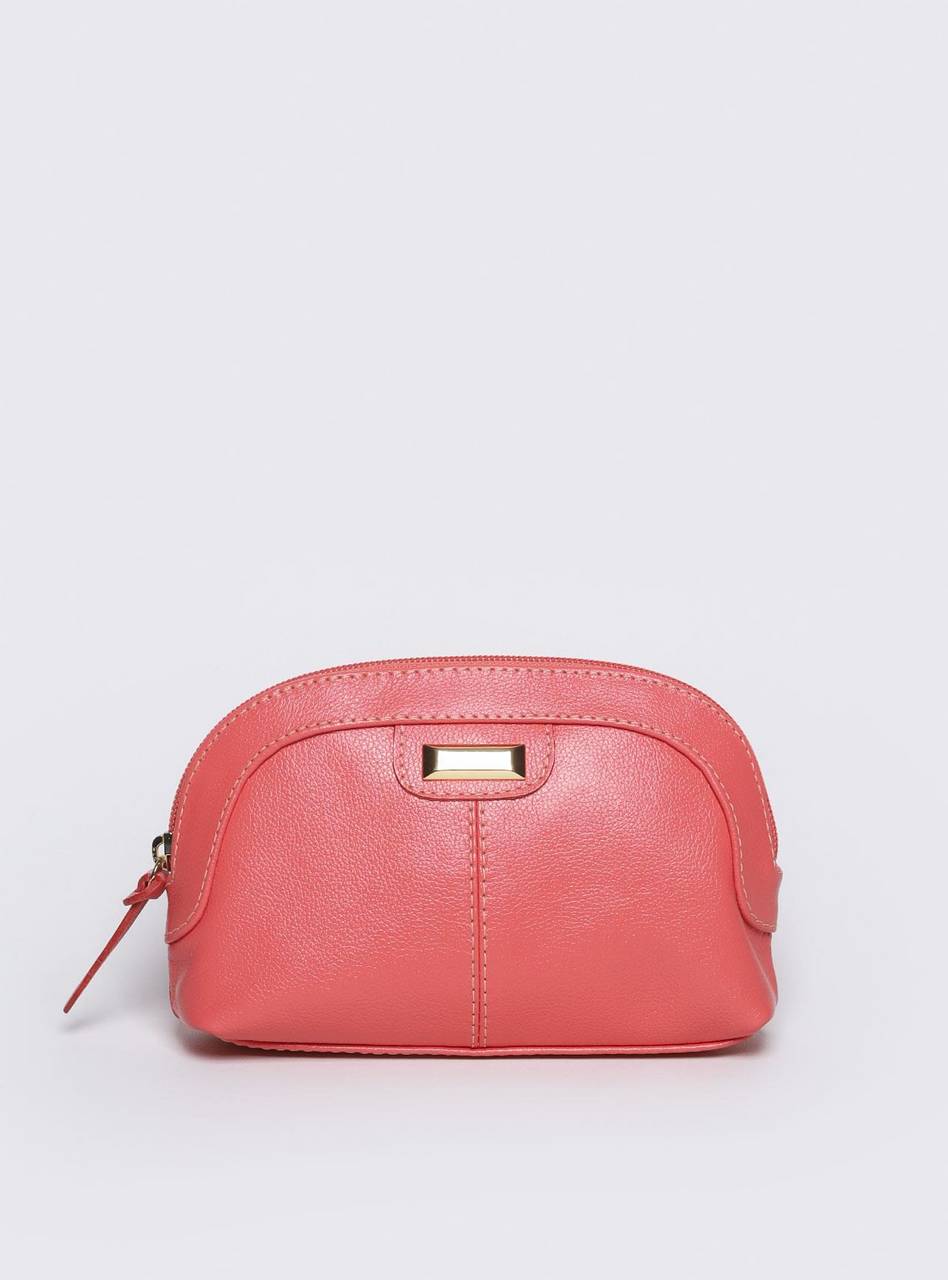 Necessaire Feminina Couro Meia Lua Rosa NSI-140 - RS