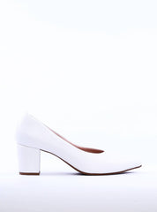 Sandália Scarpin Salto Bloco e Bico Fino - Branco SDI-11608 - BR