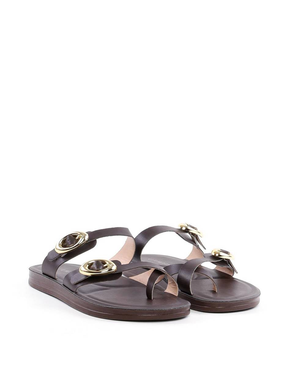 Rasteira Flatform Tiras e Fivelas - Cacau SD - 12127 - CA