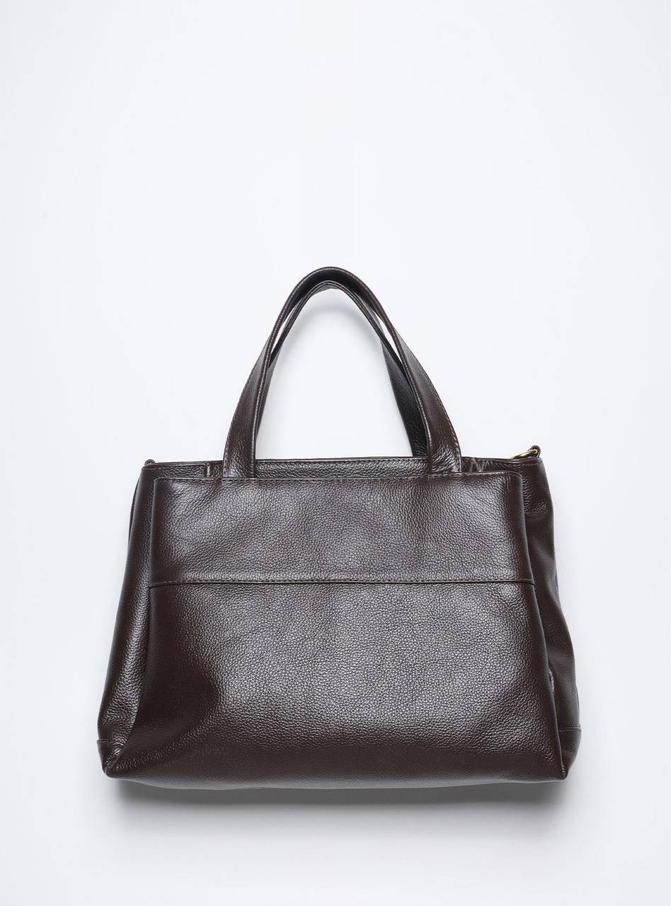 Bolsa Tote Média Couro Alça Removível Cacau BSI-5838 - CA