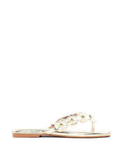 Rasteira de Dedo com Mini Flores - Ouro SDI-11821 - AU