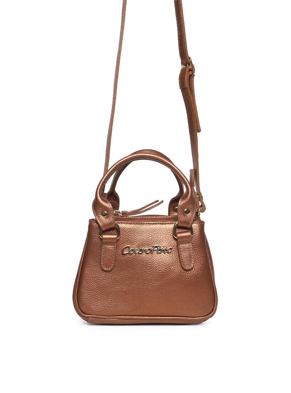 Bolsa Tote Alça Tranversal Couro Bronze BSI-4371 - BZ